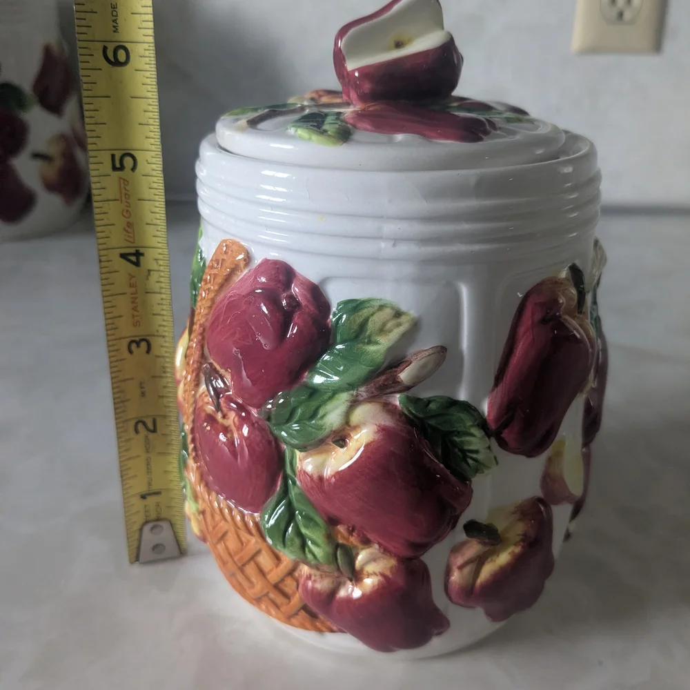 Apple Themed Ceramic Canister Set - Picture 3 of 10